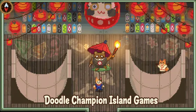 Doodle Champion Island Games gameplay avec Lucky le chat