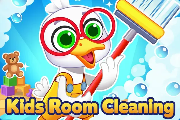 Jeu Kids Room Cleaning interface de nettoyage