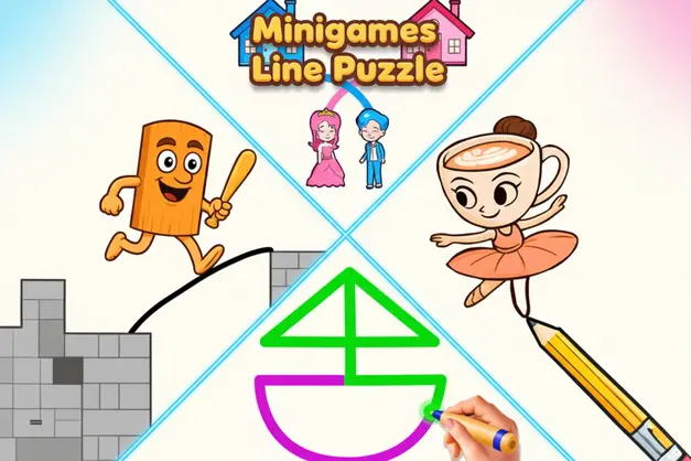 Jeu de puzzle logique avec des lignes et des formes